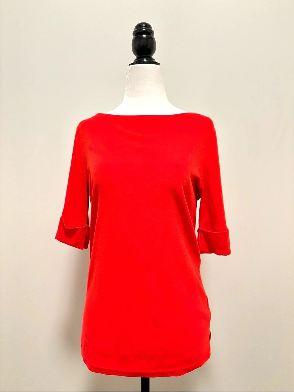 Lauren Ralph Lauren Long Sleeve Top Red Large Like New